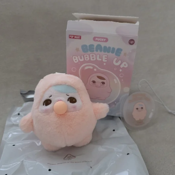 🧡Authentic Pop Mart, Pucky Beanie Bubble Up Angry Bubble - Picture 2 of 7
